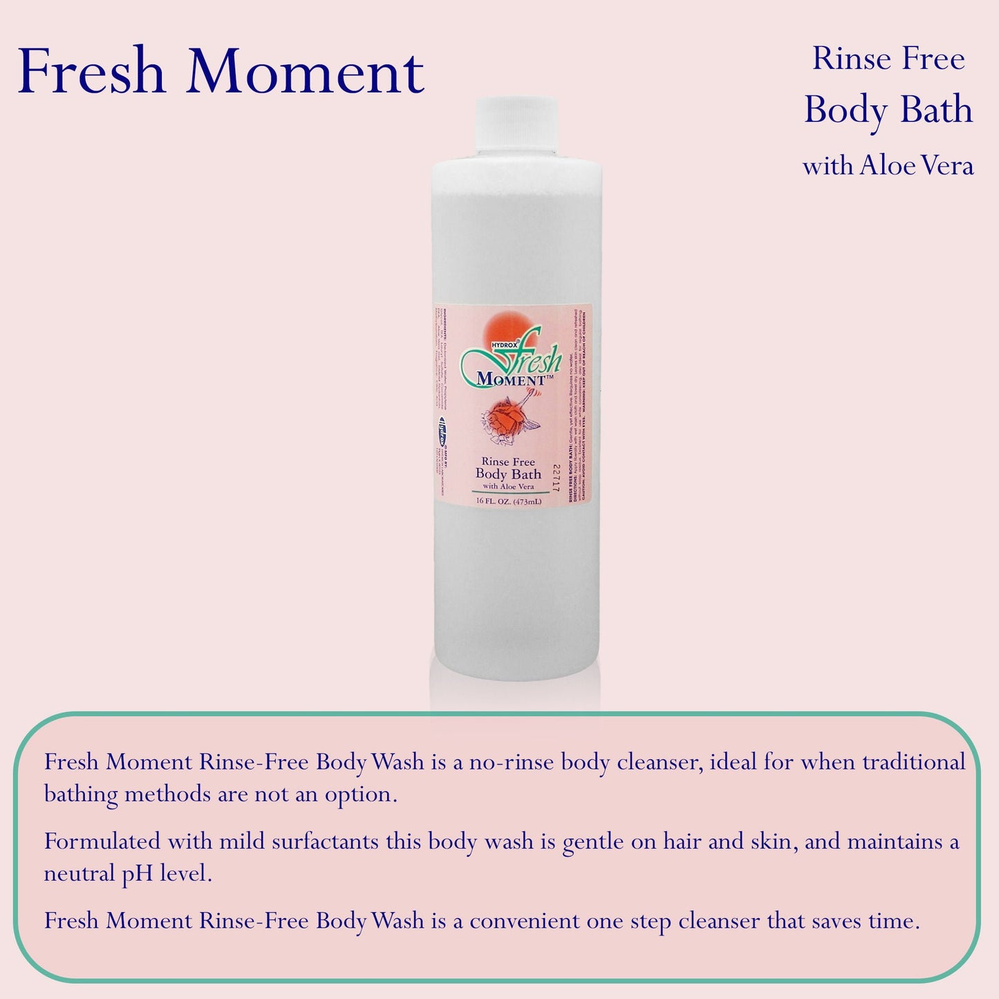 BODY WASH, RINSE FREE 16OZ (12/CS) EC