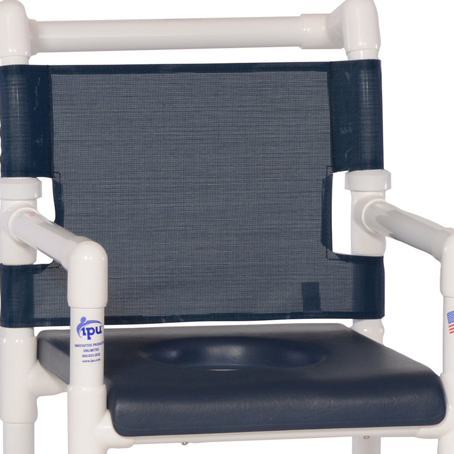 CHAIR, SHOWER CLSD SEAT NAVY 21"