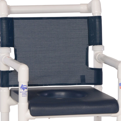 CHAIR, SHOWER CLSD SEAT NAVY 21"