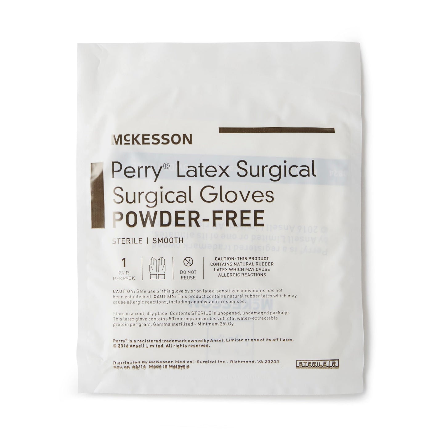 GLOVE, SURG LTX 6.5 STR2 SMTH (50PR/BX 4BX/CS)