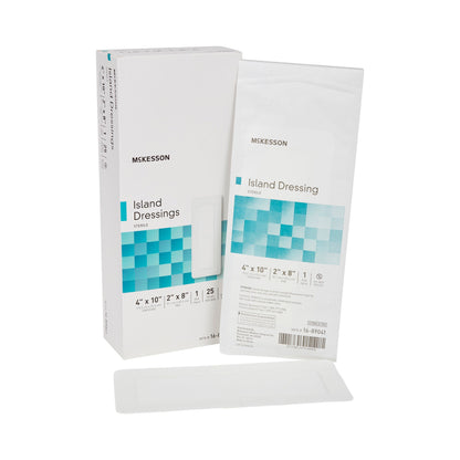 DRESSING, ISLAND BORDER-GAUZE STR LF 4X10" (25/BX 4BX/CS)