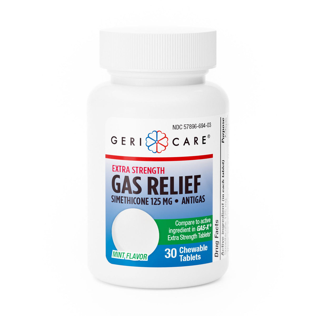 GAS RELIEF, TAB CHEW MINT (30/BT 12BT/CS)
