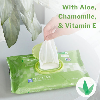 WIPE, WET FLUSHABLE XL UNSCNTDSFT PK W/LID (96/PK 6PK/CS)