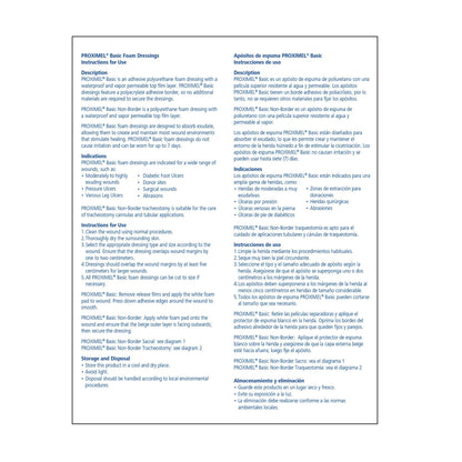 DRESSING, WND PROXIMEL BASIC FM W/BRDR 4X4" (10/BX 6BX/CS)