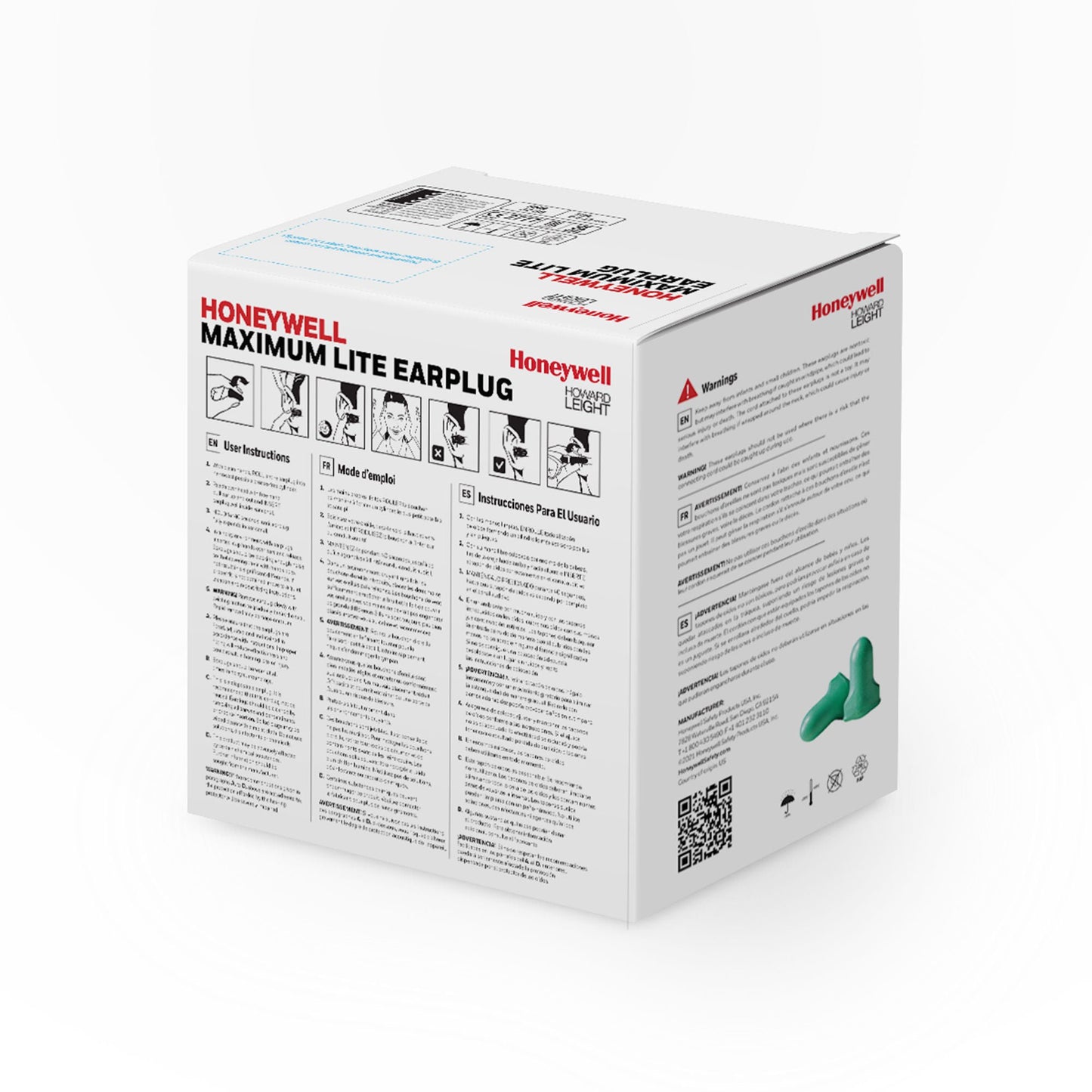 EARPLUG, LOW PRESS FM CORDLESSGRN (200/BX 10BX/CS) MAXLITE