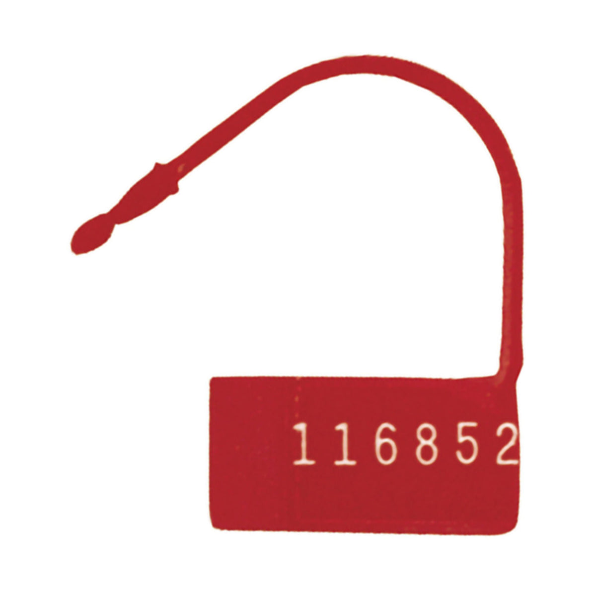 SEAL, SAFETY CONT RED W/#'S (100/PK)