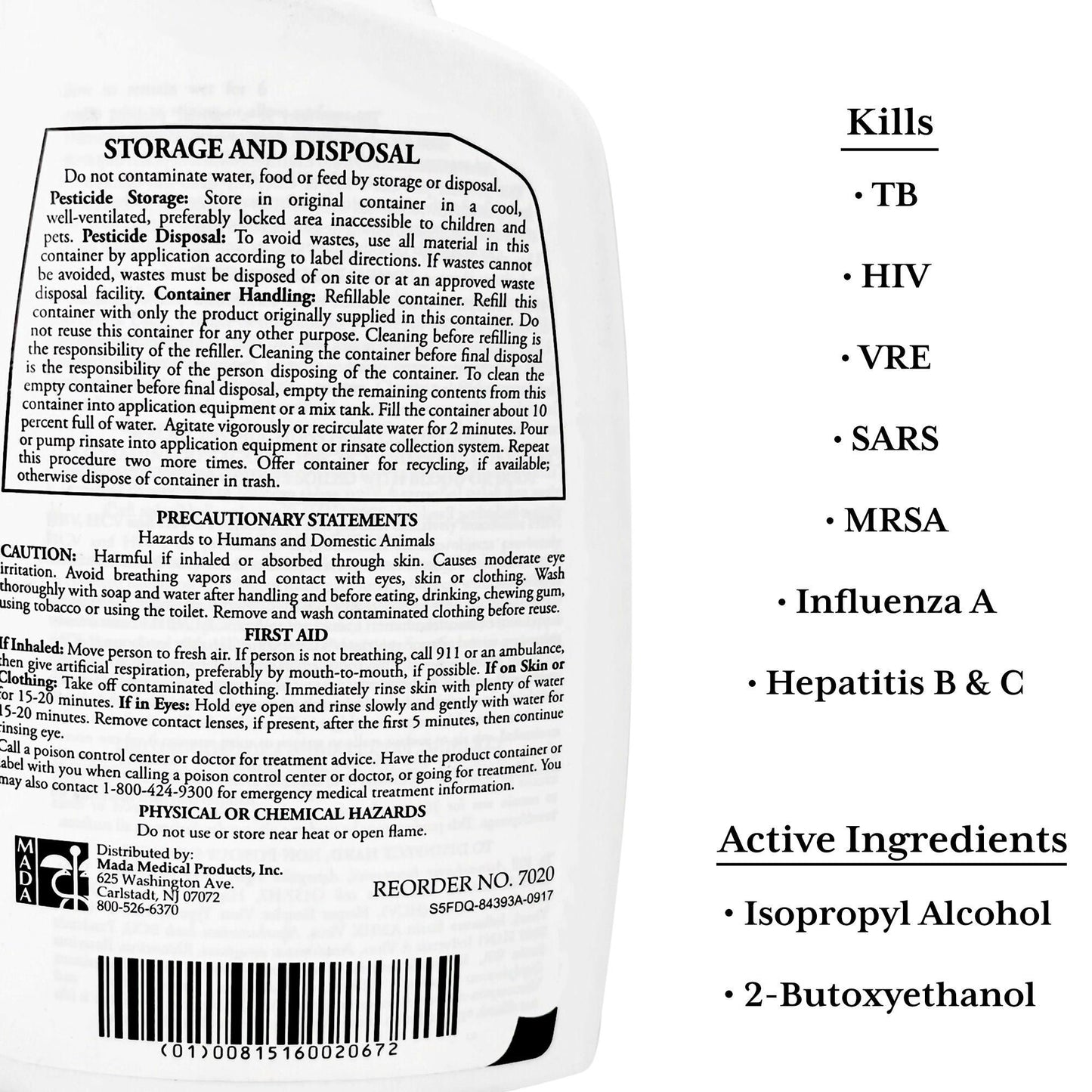 DISINFECTANT, MADACIDE 32OZ (12/CS)