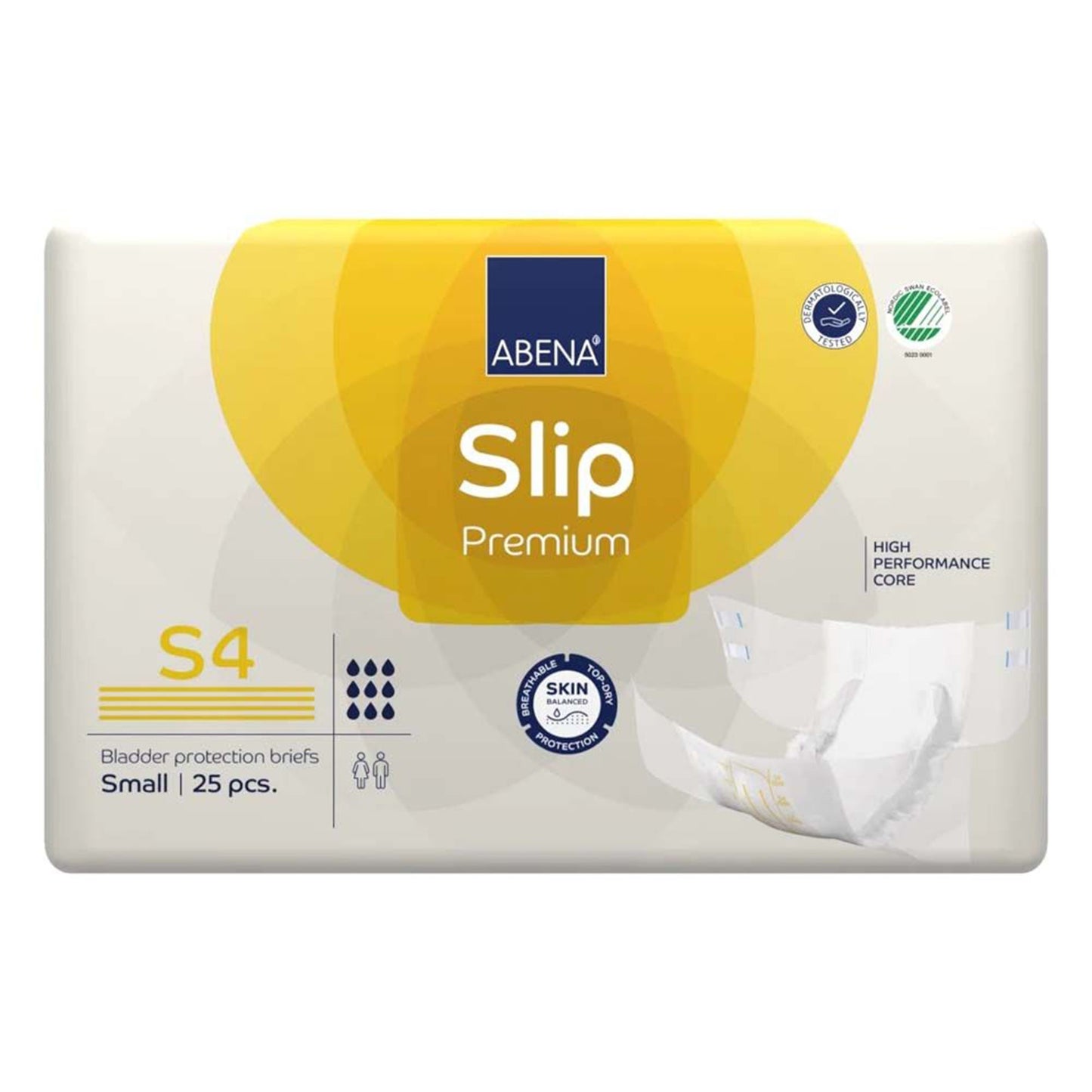 BRIEF, INCONT ABENA SLIP PREM ADLT S4 SM (25/PK 3PK/CS)