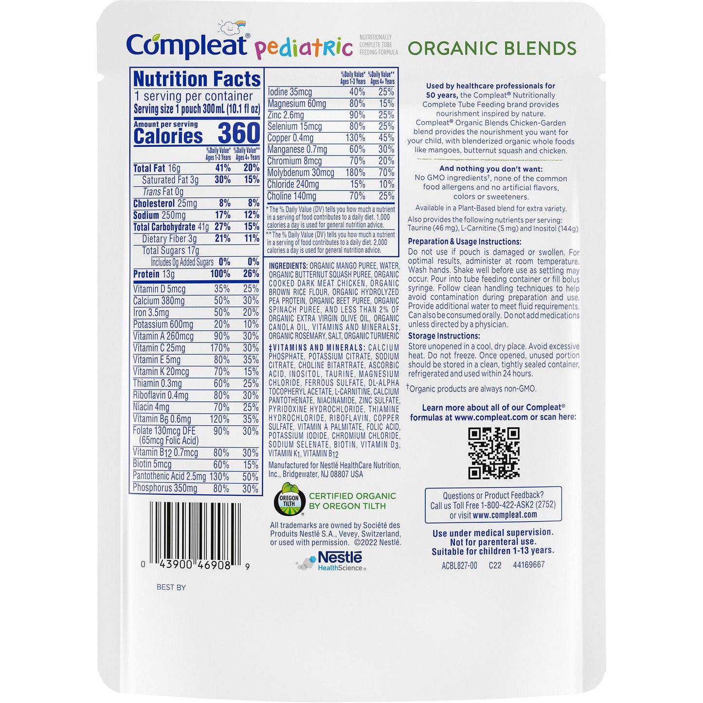 FORMULA, COMPLEAT ORGANIC CHICKEN GARDEN PED 10.1OZ (24/CS)