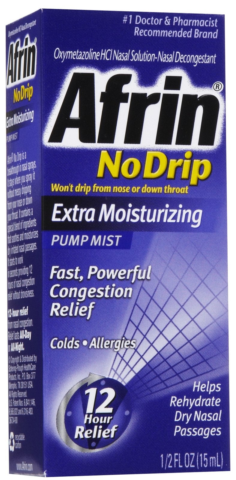 AFRIN NASAL, SPR NO DRIP XMOIST 15ML 0.5OZ