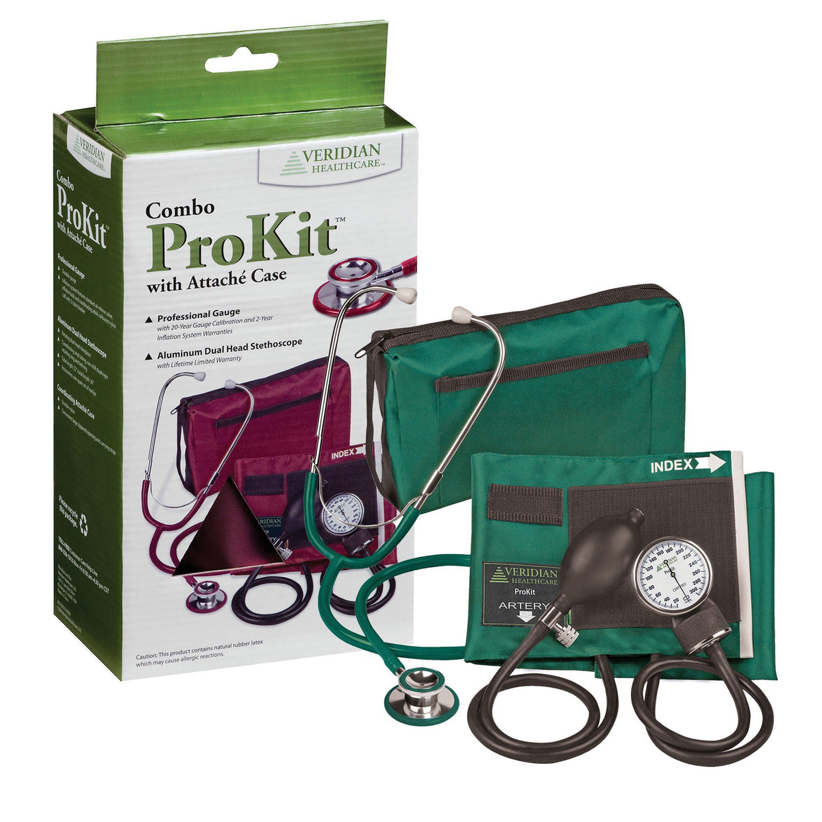 PRO KIT, SPHYGMOMANOMETER COMBO W/CASE HUNTER GRN (20/CS)