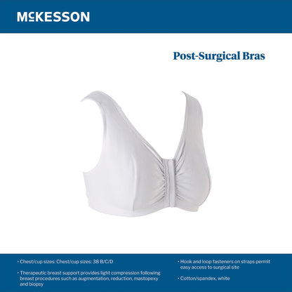 SUPPORT, SURGI-BRA II BREAST COTTON WHT LF 38B/C/D