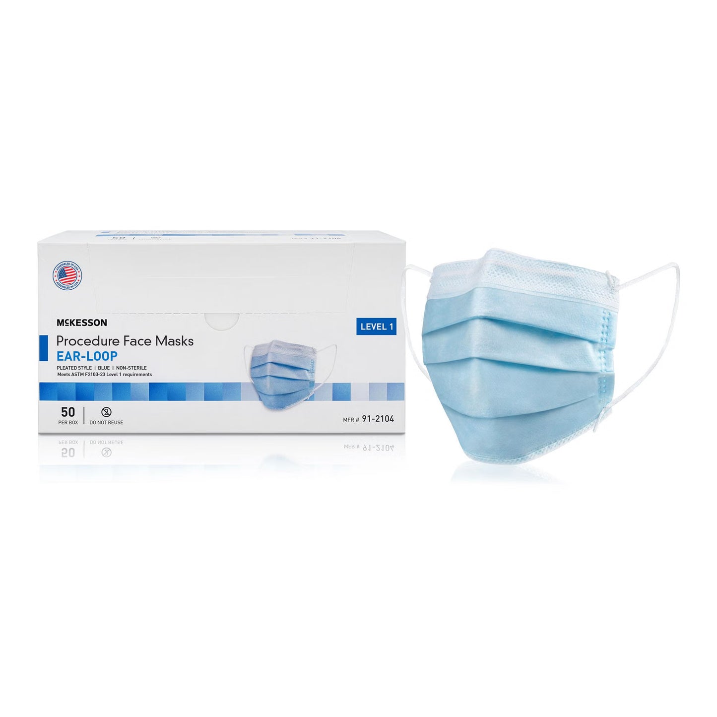 MASK, PROC LOOPS ASTM1 BLU (50/BX 10BX/CS)