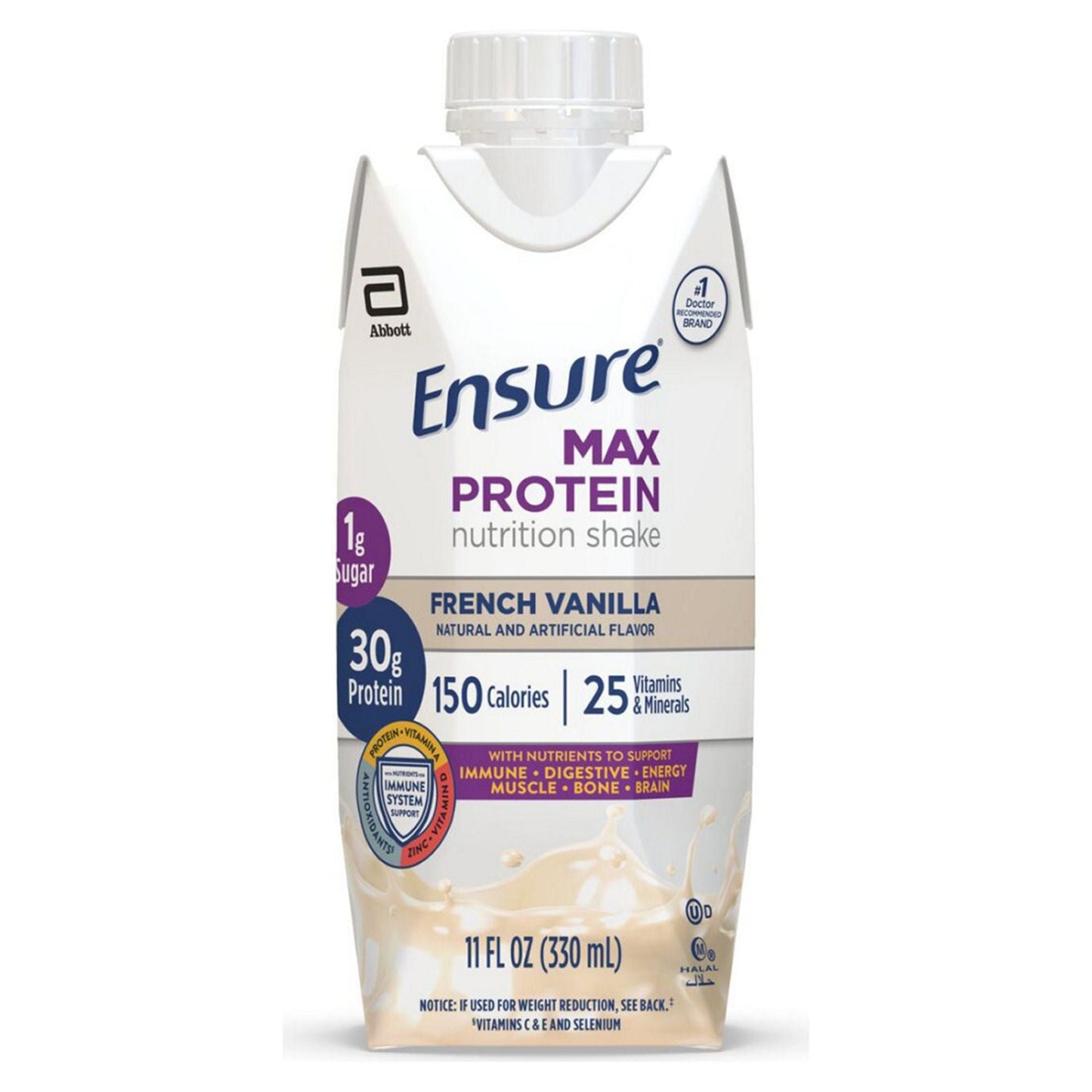 ENSURE, MAX PROTEIN SHAKE VAN 330ML (12/CS)