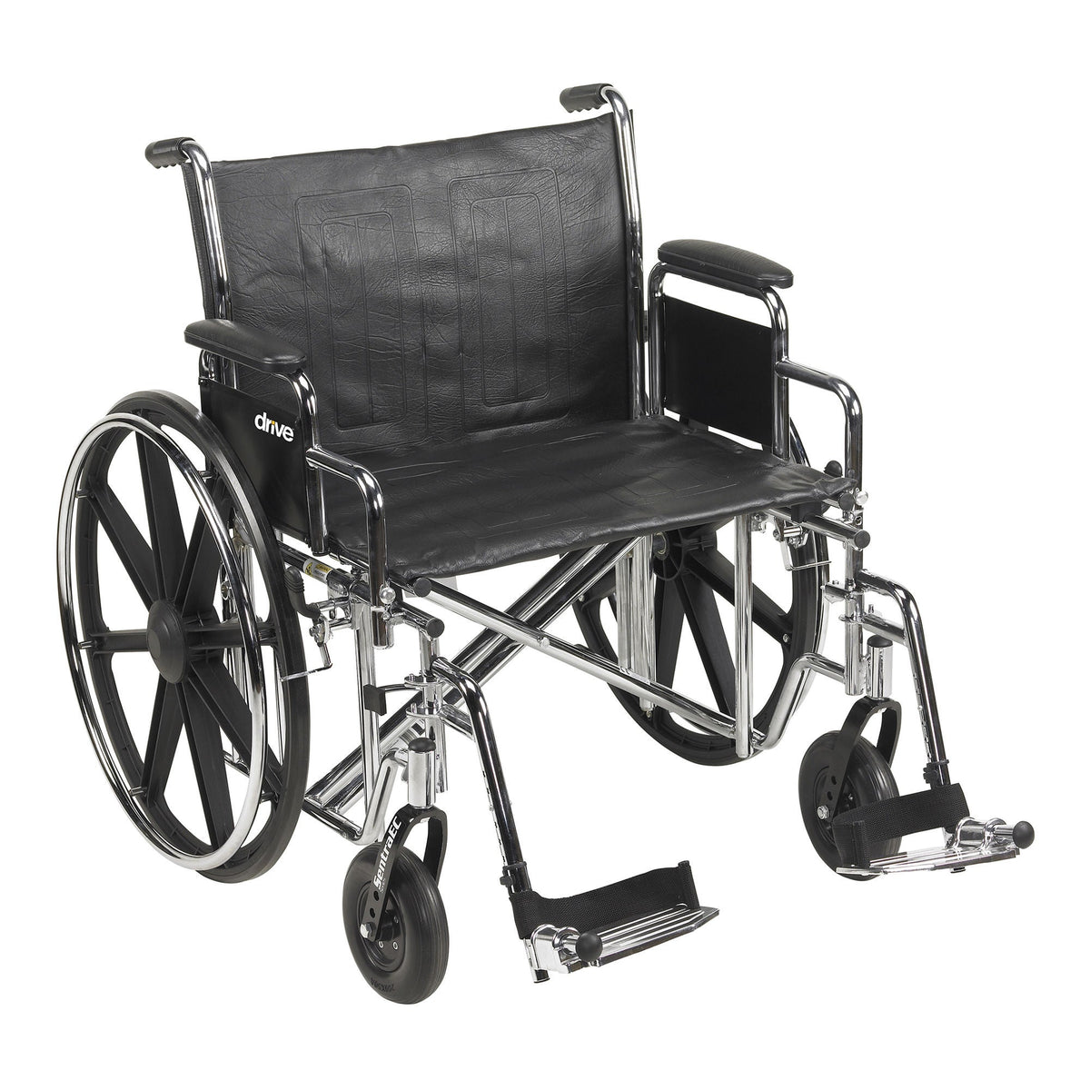 WHEELCHAIR, HD DUAL CROSS BRACE DDA SF 24" 450LBS