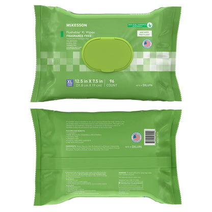 WIPE, WET FLUSHABLE XL UNSCNTDSFT PK W/LID (96/PK 6PK/CS)