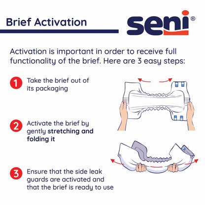 BRIEF, INCONT SENI SUPER MED 30"-43" (25/PK 3PK/CS)