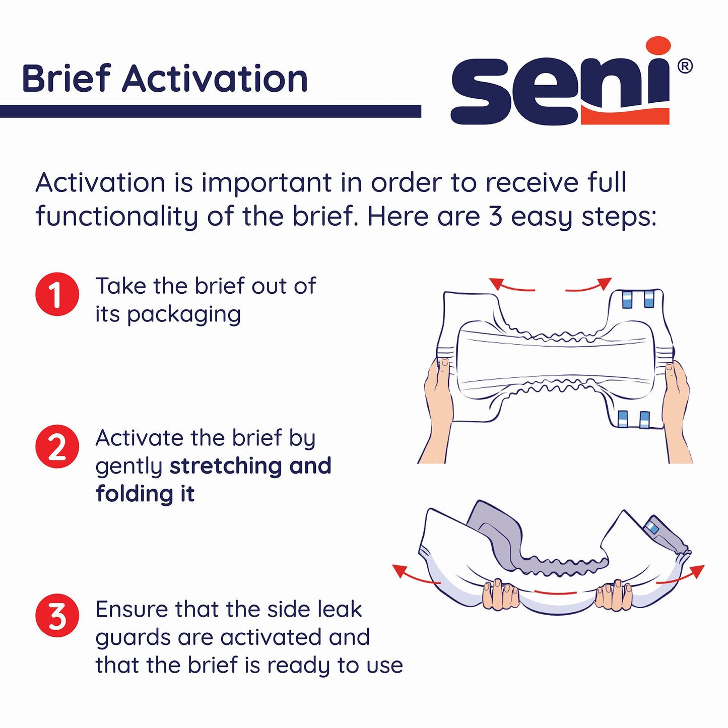BRIEF, INCONT SENI SUPER MED 30"-43" (25/PK 3PK/CS)