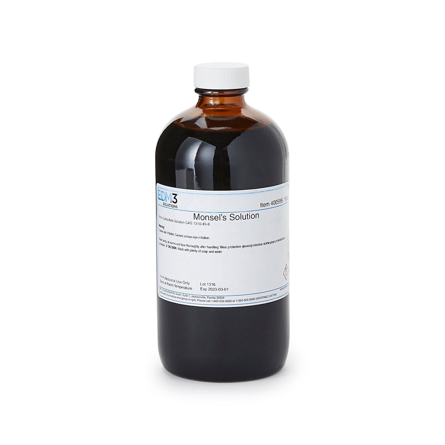 STAIN, MONSELS SOL AMBER GLASSBTL 500ML 16OZ BICINF