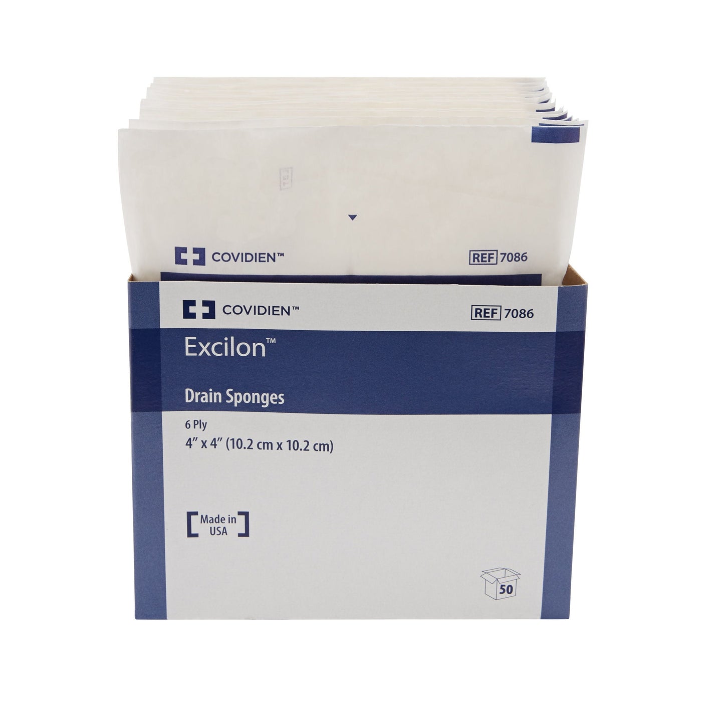 SPONGE, EXCILON SPLIT DRN STR 4"X4" (2/PK 25PK/TR 12TR/CS)