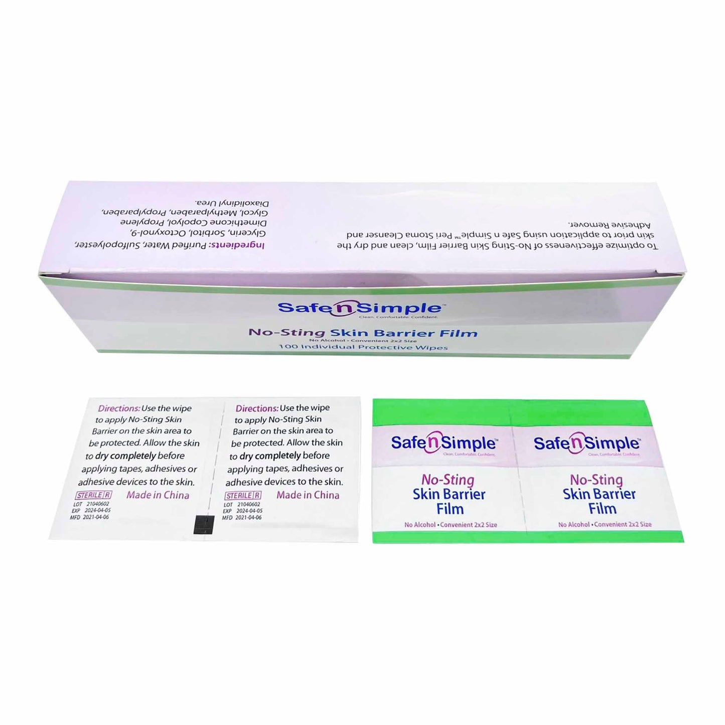 WIPE, SKIN BARR ALCHL FREE (100/BX 100BX/CS)