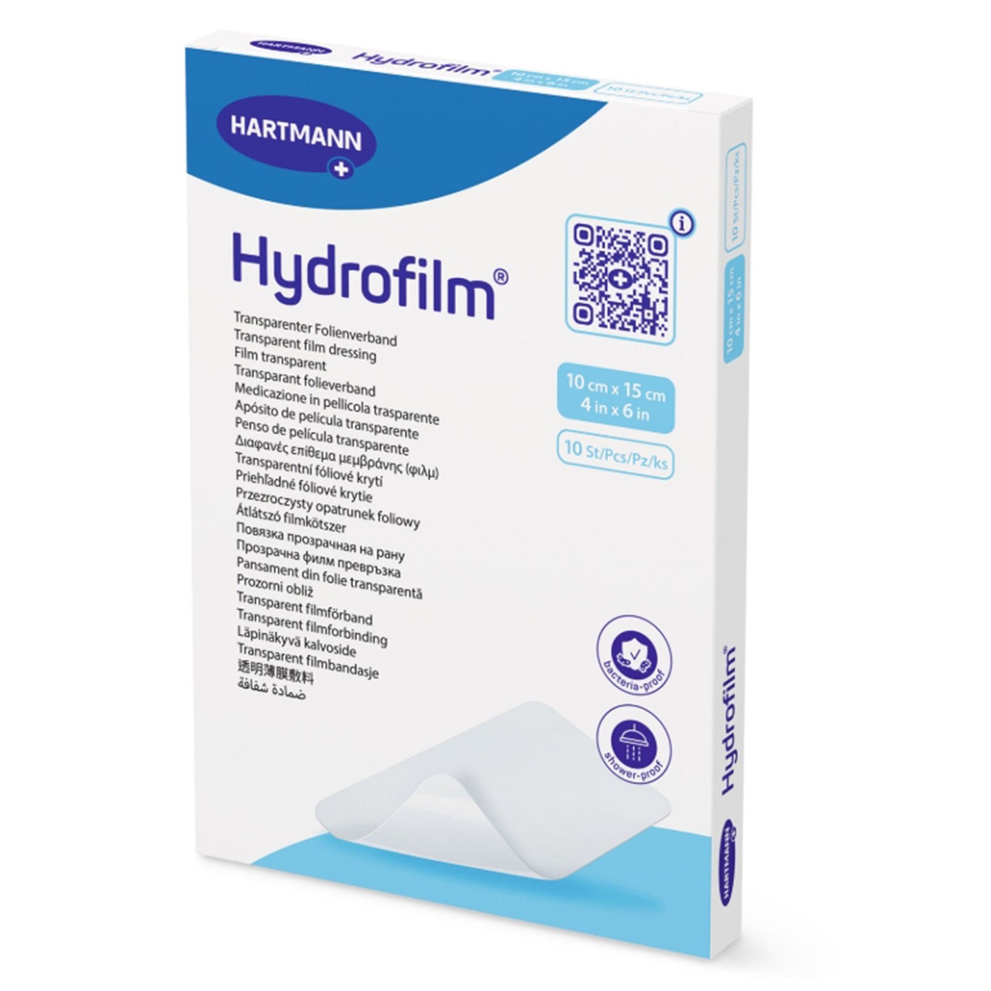 DRESSING, WOUND HYDROFILM ADH TRNSPRNT 4"X6" (10/BX)