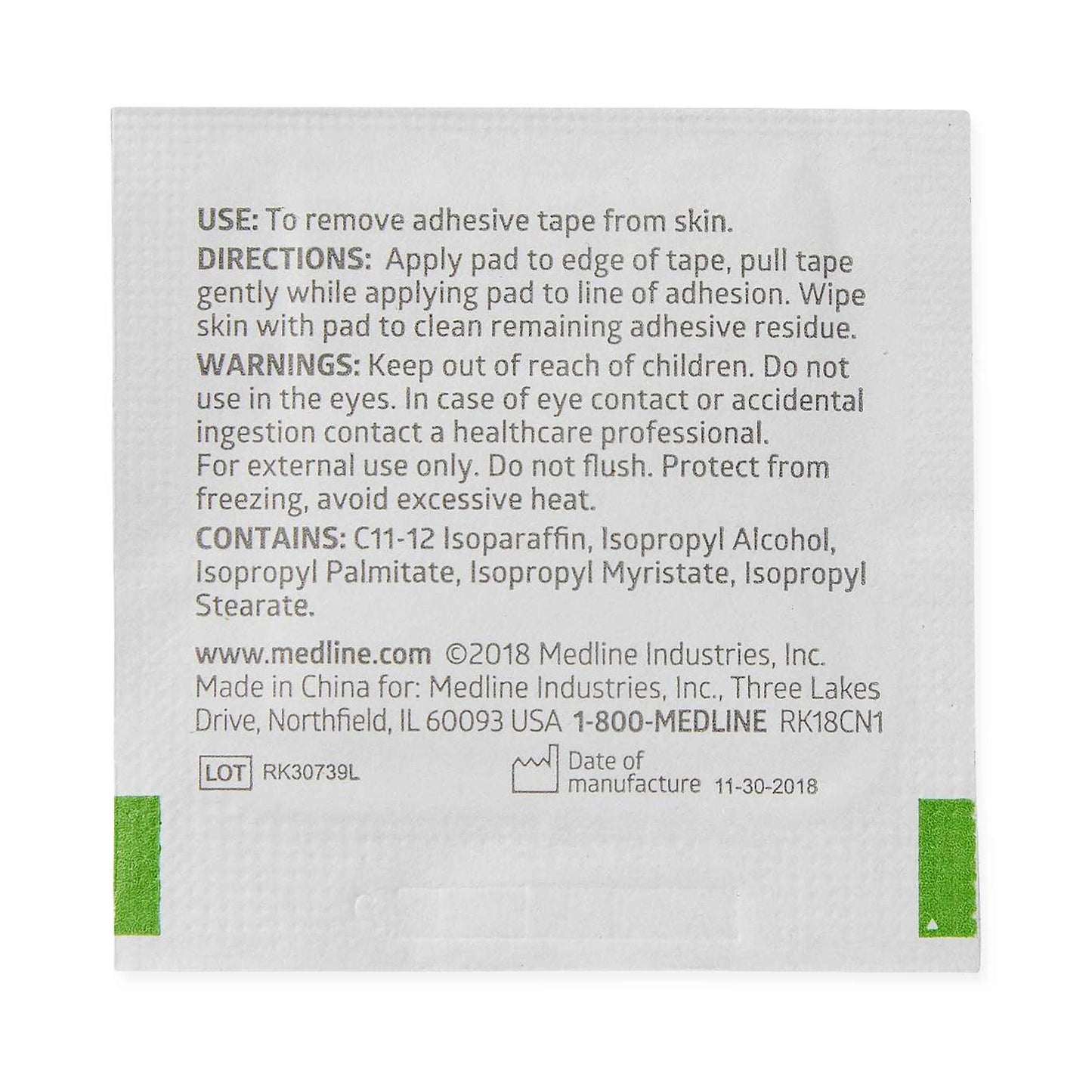 PAD, ADHESIVE REMOVER (100/BX 10BX/CS)
