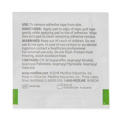 PAD, ADHESIVE REMOVER (100/BX 10BX/CS)