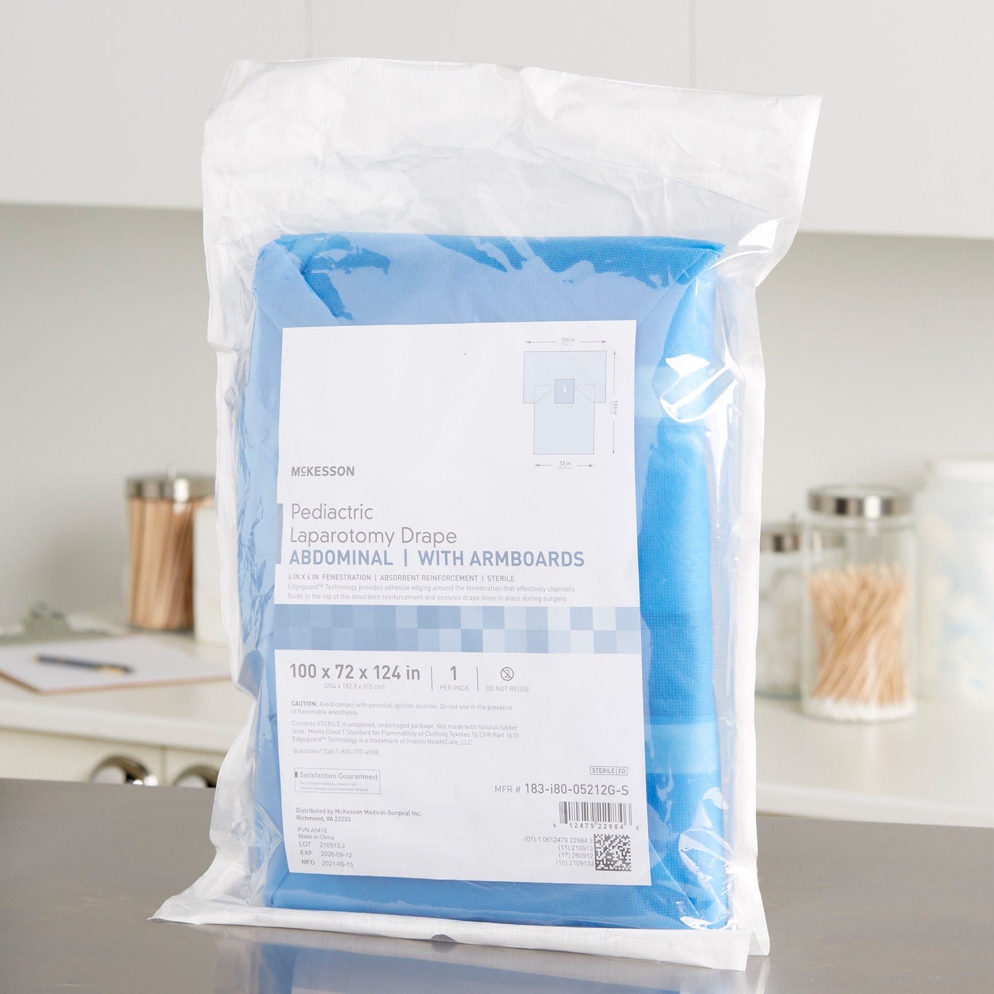 DRAPE, SURGICAL PED LAPAROTOMYSTR 72"X124" (10/CS)