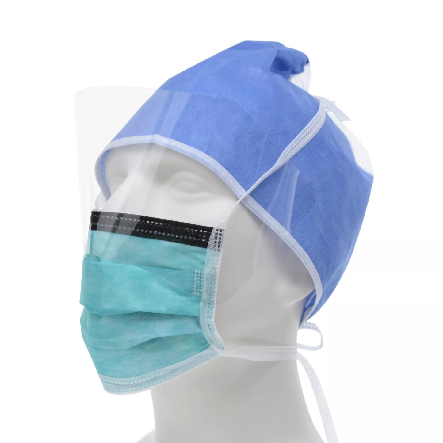 MASK, SURG W/EYESHLD TIES ASTM3 ANTIFOG (25/BX 4BX/CS)
