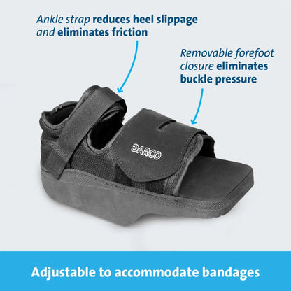 SHOE, ORTHO WEDGE W/SQ TOE BLKUNISEX XLG (36/CS)