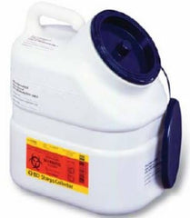 CONTAINER, SHARPS PHARMA WHT/BLU 3GL PLUG CAP (12/CS)