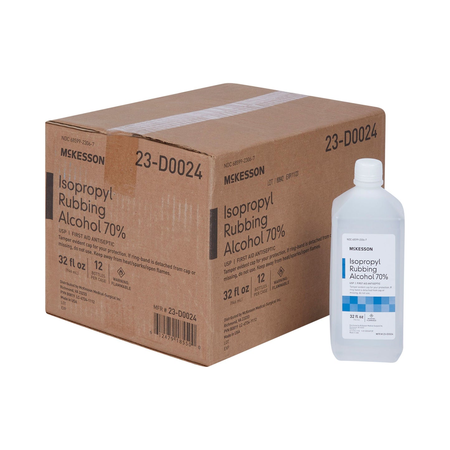 ALCOHOL, ISOPROPYL 70% QT (12/CS)