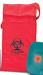 BAG, BIOHAZ TRANSPORT RED 6 3/4X5 3/4X10"