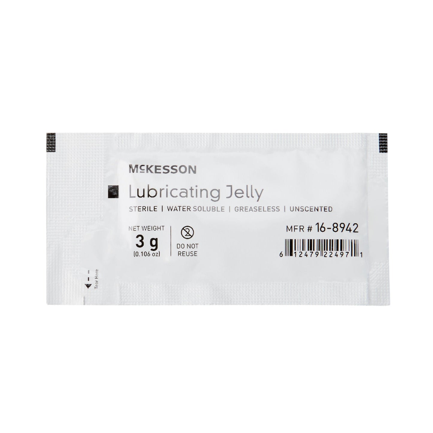 LUBRICATING JELLY, STR FOIL PKT 3GRAM (144/BX 6BX/CS)
