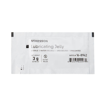 LUBRICATING JELLY, STR FOIL PKT 3GRAM (144/BX 6BX/CS)