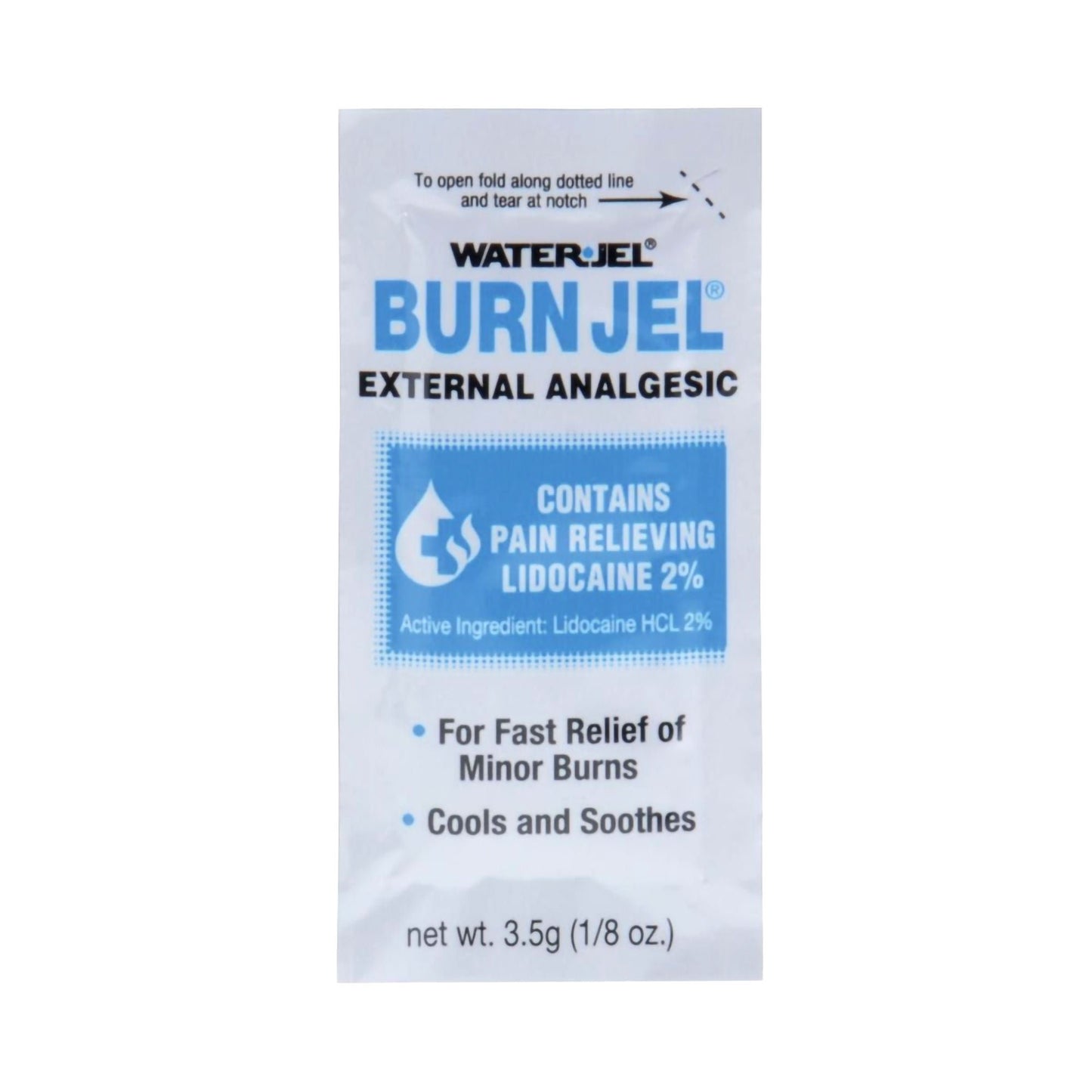 GEL, BURN WATERJEL 1/8 OZ PKT (25/BX 24BX/CS)
