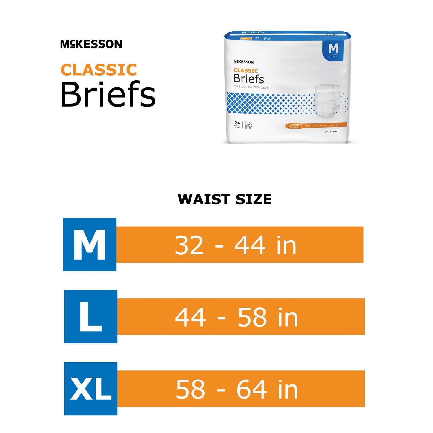 BRIEF, TAB CLSR CLASSIC MED 32-44 (24/BG 4BG/CS)