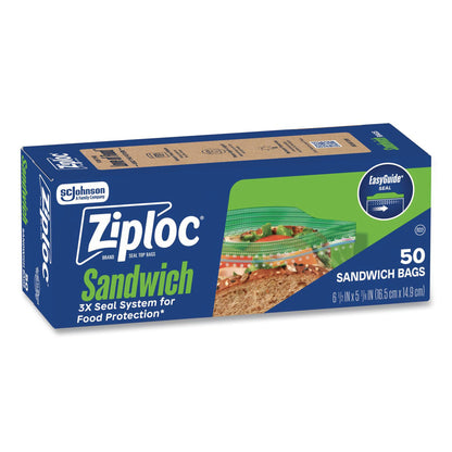 BAG, SANDWICH ZIPLOC STORAGE (50/BX 12BX/CS)