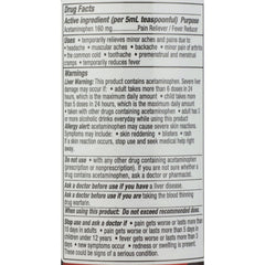 ACETAMINOPHEN LIQ 160MG/5ML CHERRY ELX AF 16OZ 12/CS