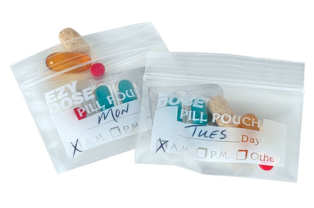 PILL POUCH, EZY DOSE (100/PK 6PK/CT)