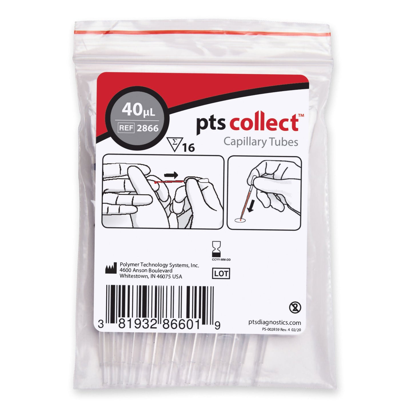 TUBE, CAPILLARY PLAIN BLK 40ULGLS (16/BG)