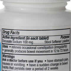 DOK, TAB 100MG DOCUSATE SODIUM(100/BT)