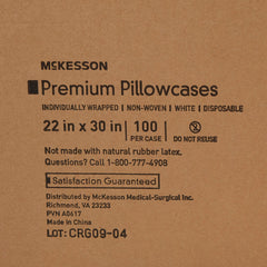 PILLOWCASE, DISP WHT 22X30 (100/CS)