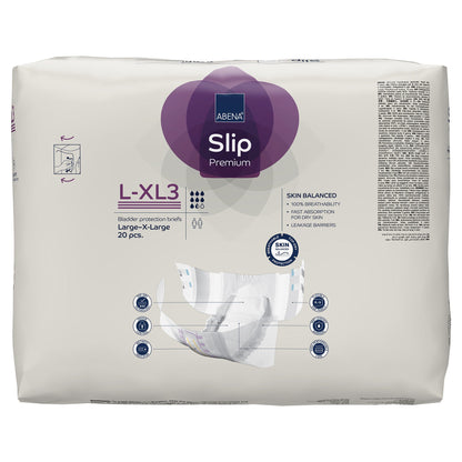 BRIEF, INCONT SLIP FLEX FIT PREM L3-XL3 LG/XLG (20/PK 4PK/CS