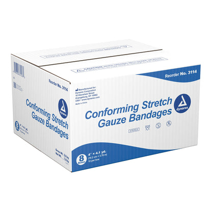 BANDAGE, GAUZE STRCH STR 4"X4.1YDS (12RL/BX 8BX/CS)