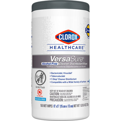 WIPE, DISINFECTANT VERSASURE ALOCHOL FREE (150/CT 6CT/CS)