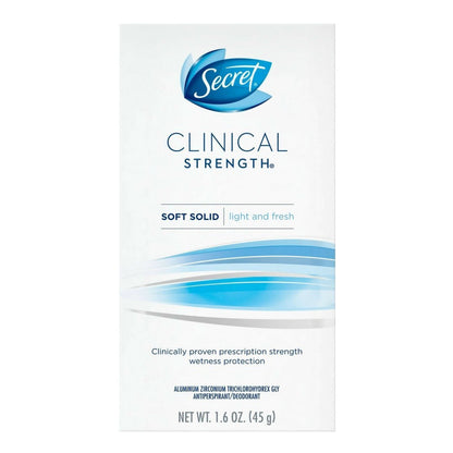 DEODORANT, SECRET SOFT SOLID CLINICAL STRENGTH 1.6OZ