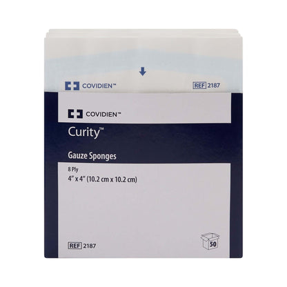 SPONGE, GAUZE 8PLY STR 4"X4" (2/PK 25PK/TR)