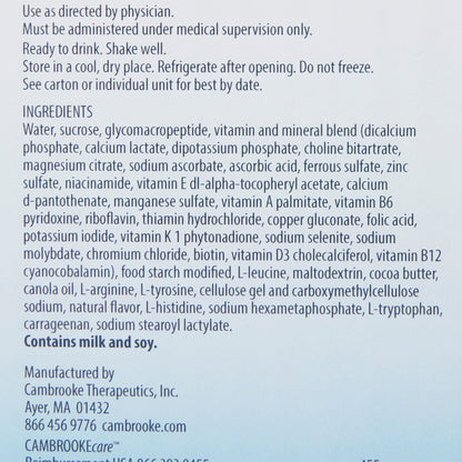 SUPPLEMENT, ORAL GLYTACTIN RTDORIG 15GM 8.3OZ (30/CS)